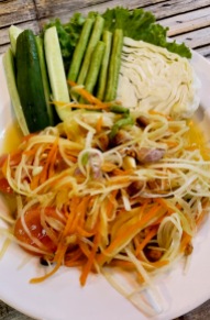 Papaya Salad is sweet and sour, and I miss it.